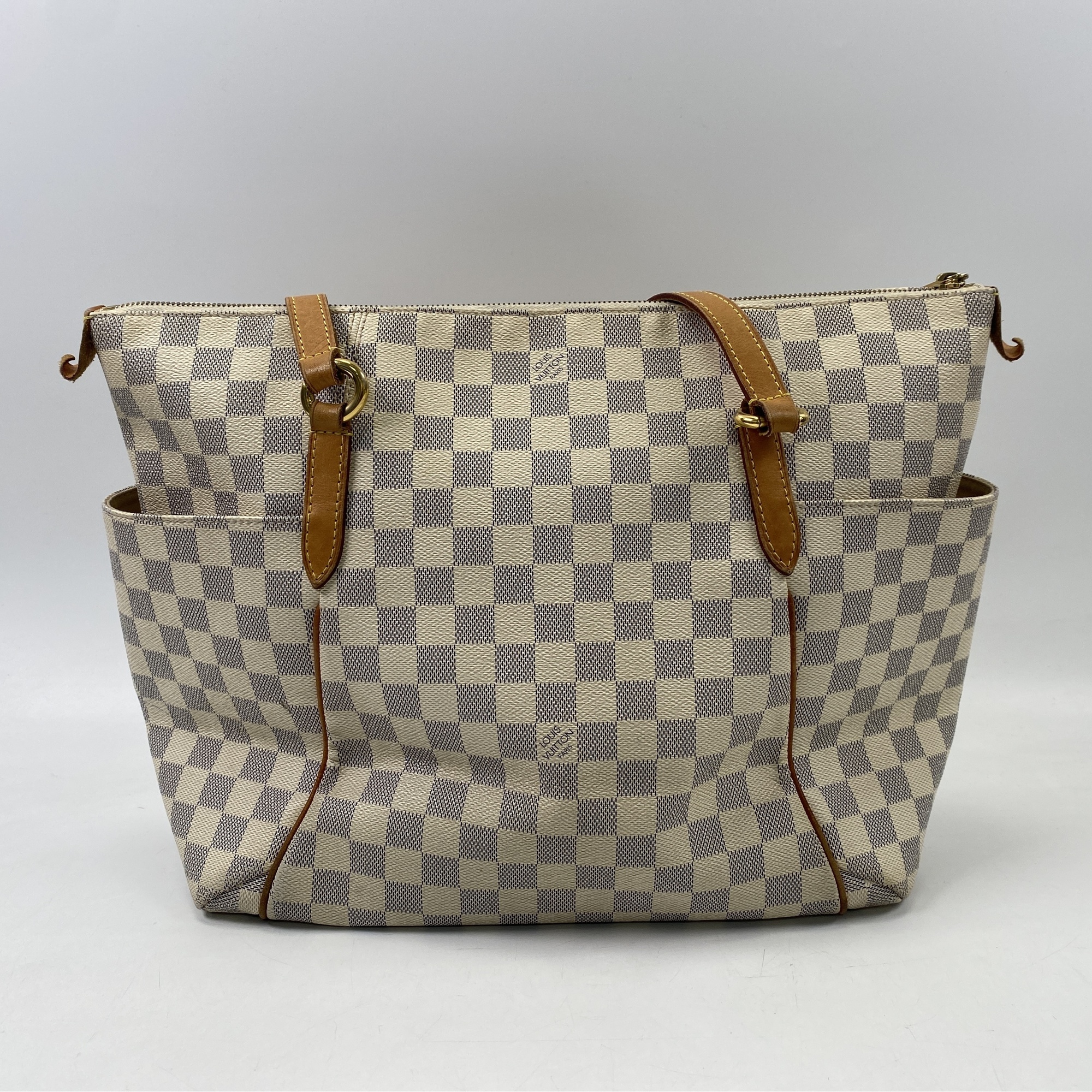 ルイ・ヴィトン ダミエアズール トータリーMM トートバッグ 白 PVC