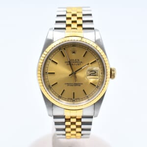 ロレックス デイトジャスト シャンパン文字盤 SS×YG/AT 16233 買取実績【買取日：2026年1月26日】