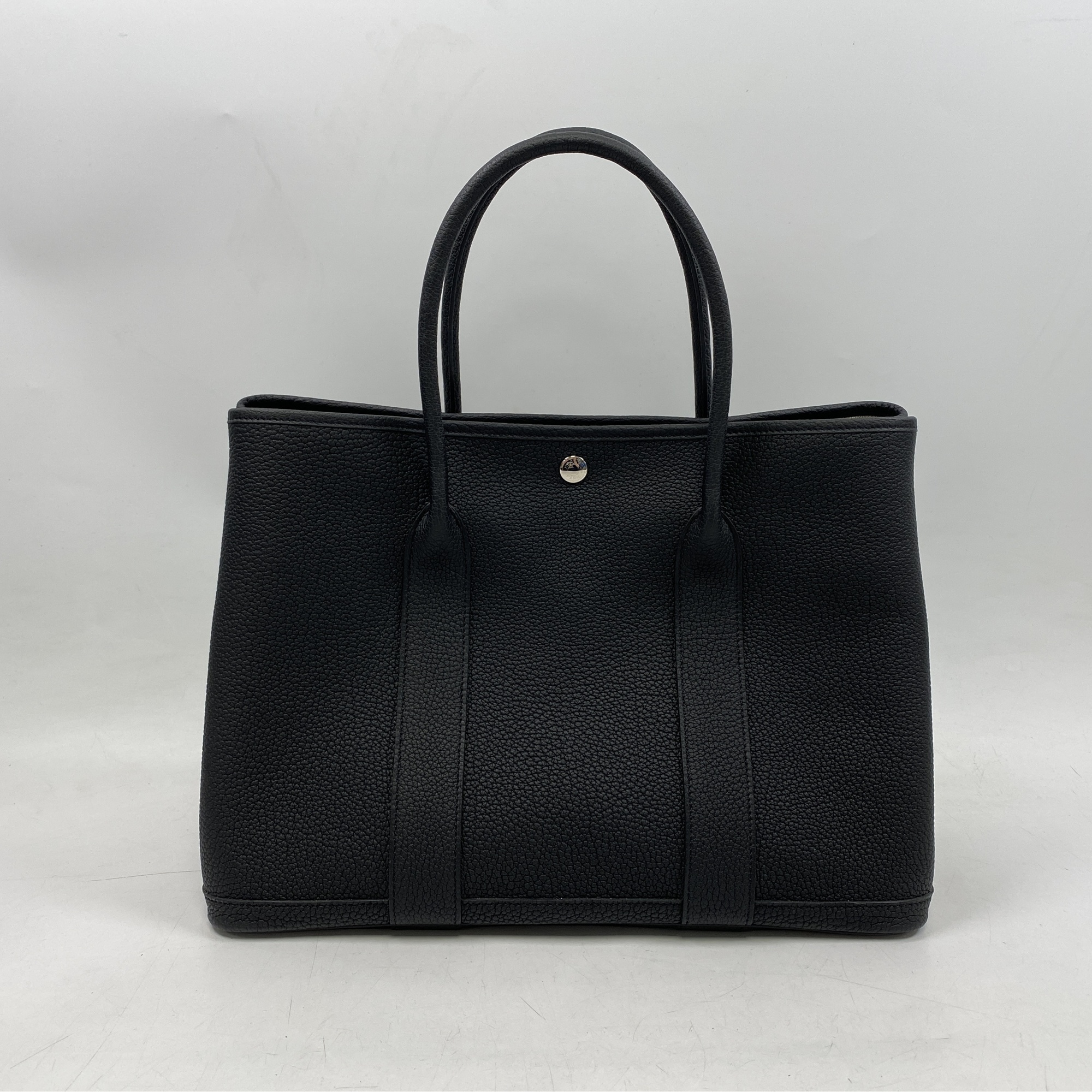 エルメス ガーデンパーティPM ノワール ネゴンダ SV金具 K刻印 Aランク