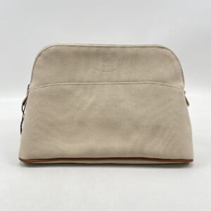 エルメス ボリードポーチMM メイクポーチ 化粧ポーチ 小物入れ ライトベージュ コットン キャンバス 買取実績【買取日：2026年1月5日】