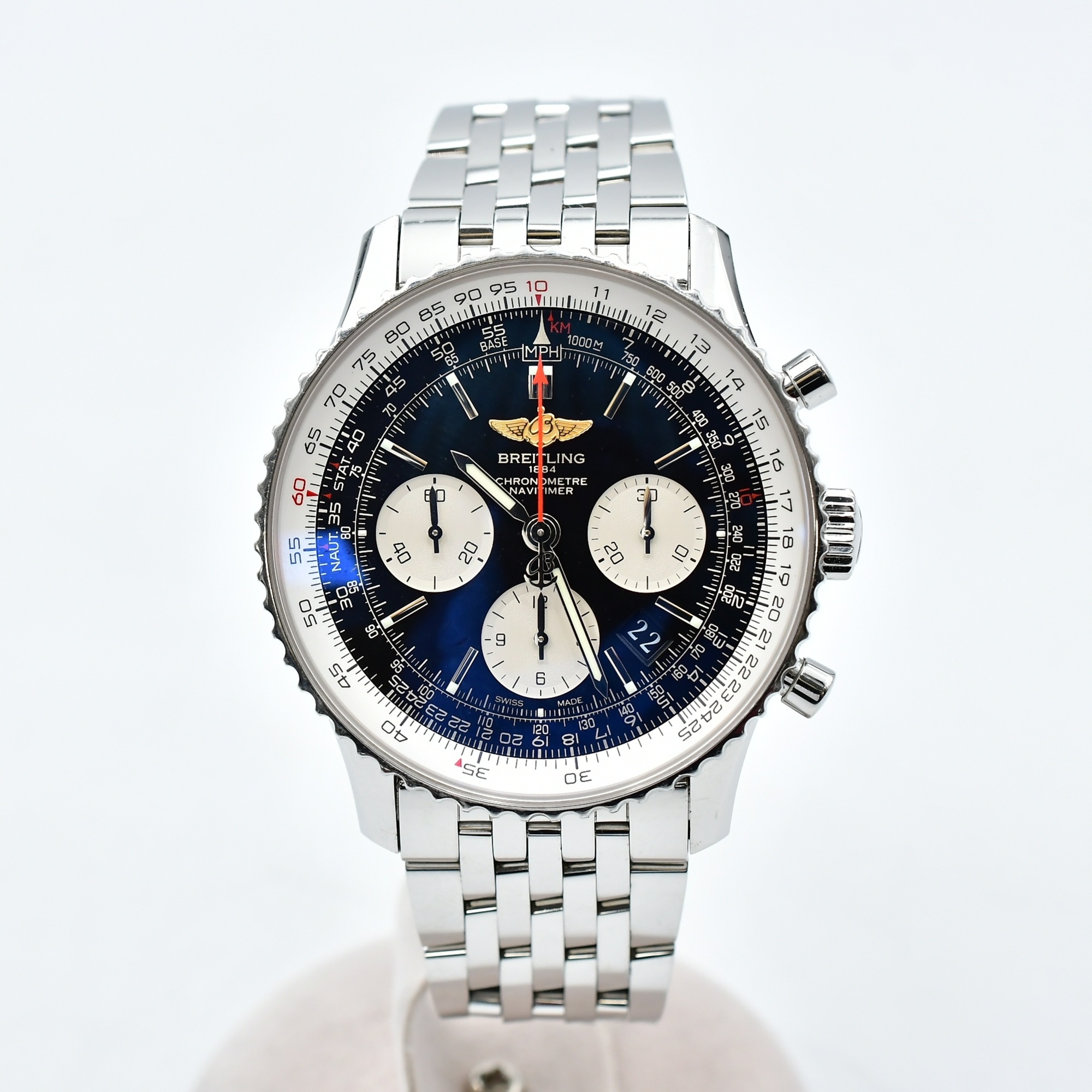 ブライトリング ナビタイマー 黒文字盤 SS/AT Bランク