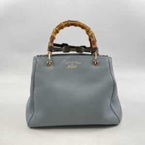 グッチ バンブーショッパー 2Wayハンドバッグ レザー 青系 336032 買取実績【買取日：2025年11月2日】