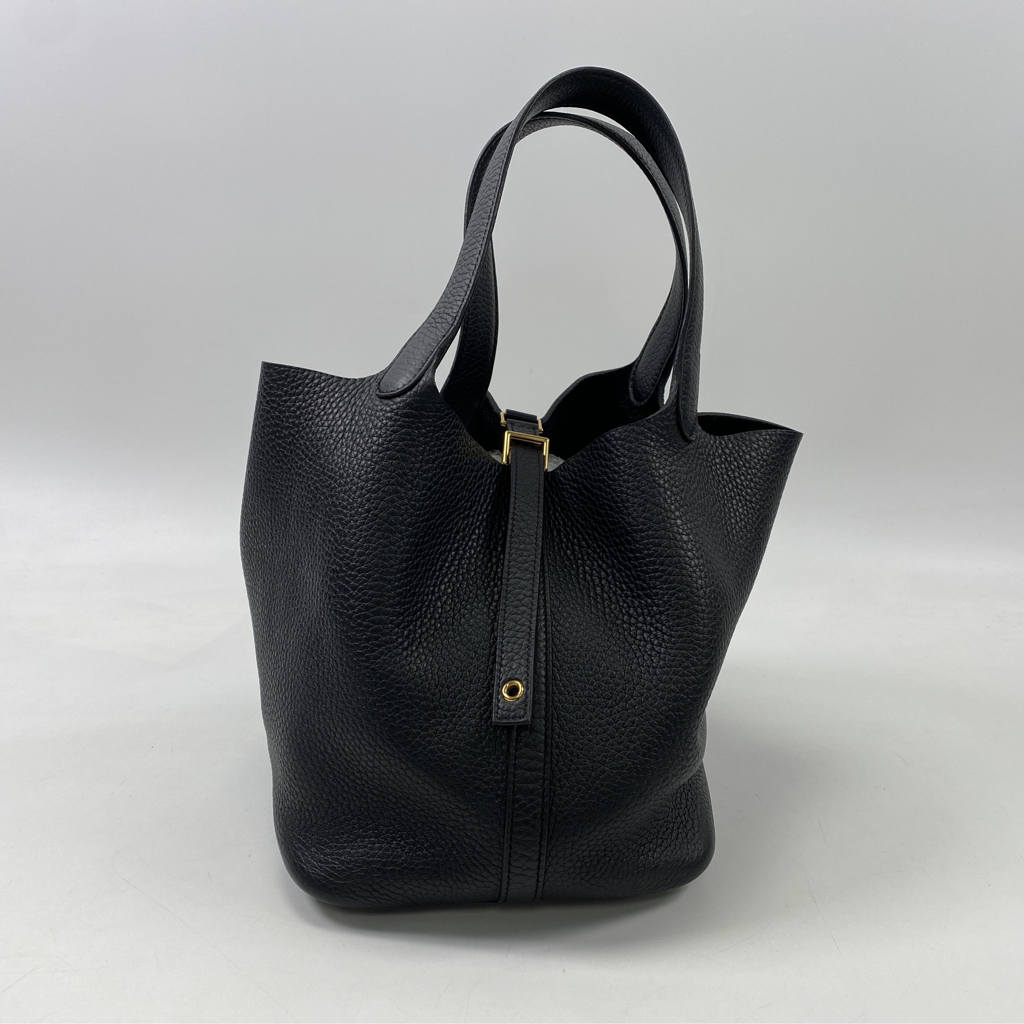 エルメス ピコタンロックMM 黒 トリヨンクレマンス GD金具 U刻印 Bランク