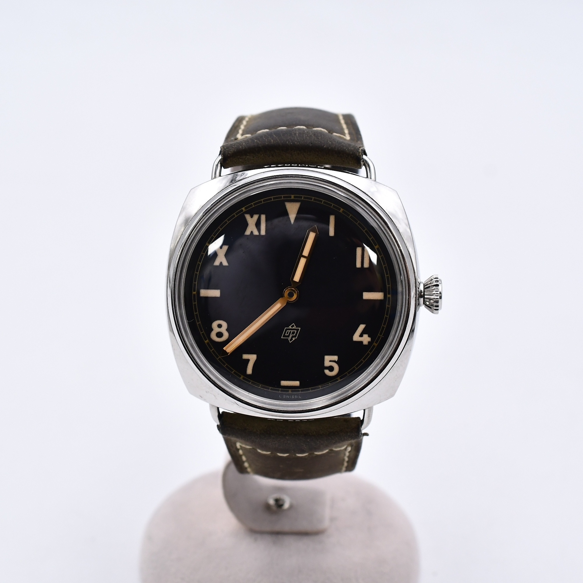 パネライ ラジオミール カリフォルニア 3デイズ 黒文字盤 SS×革/手巻き Cランク