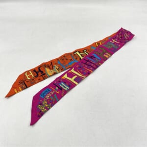 エルメス ツイリー 千と一のH オレンジ×ピンク シルク 買取実績【買取日：2026年1月8日】