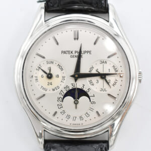 パテック フィリップ グランド コンプリケーション 永久カレンダー シルバー文字盤 Pt×革/AT Ref.3940P-001 買取実績【買取日：2025年1月27日】