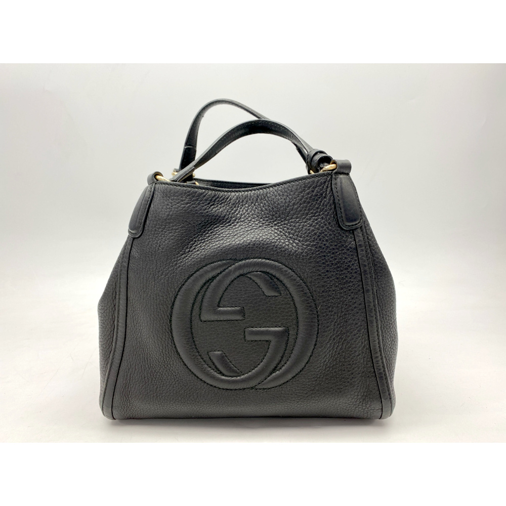 グッチ ソーホーハンドバッグ レザー 黒 GD金具 336751 Bランク