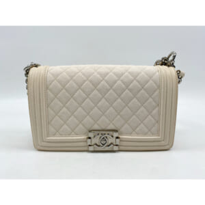 シャネル ボーイシャネル25 SチェーンSフラップ ショルダーバッグ 白 キャビア SV金具 買取実績【買取日：2025年7月26日】