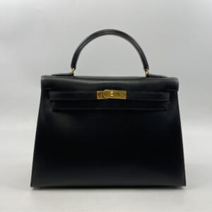 エルメス ケリー32 外縫い 黒 ボックスカーフ GD金具 〇Z刻印 買取実績【買取日：2025年11月14日】