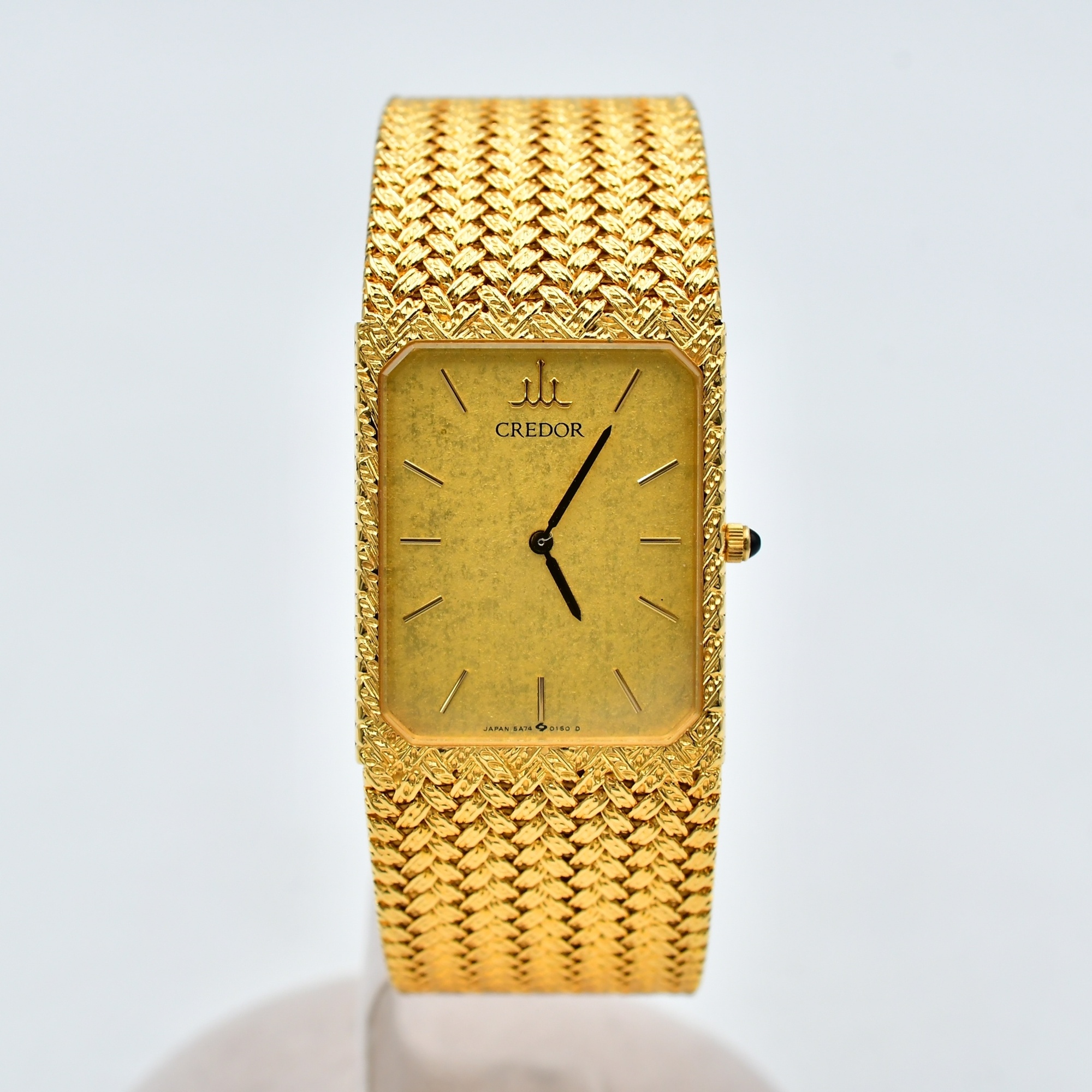 1円~! 14K SEIKO CREDOR 5930-5080 腕時計 クォーツ 14金イエロー 