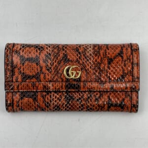 グッチ 二つ折り長財布 オレンジ系 パイソン 523153 買取実績【買取日：2026年1月8日】