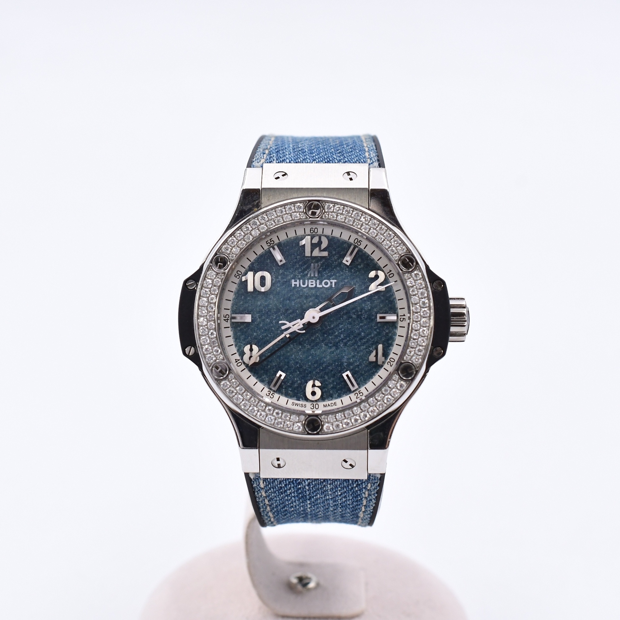 ウブロ ビッグバンジーンズ デニム文字盤 SS×ラバー/QZ Cランク