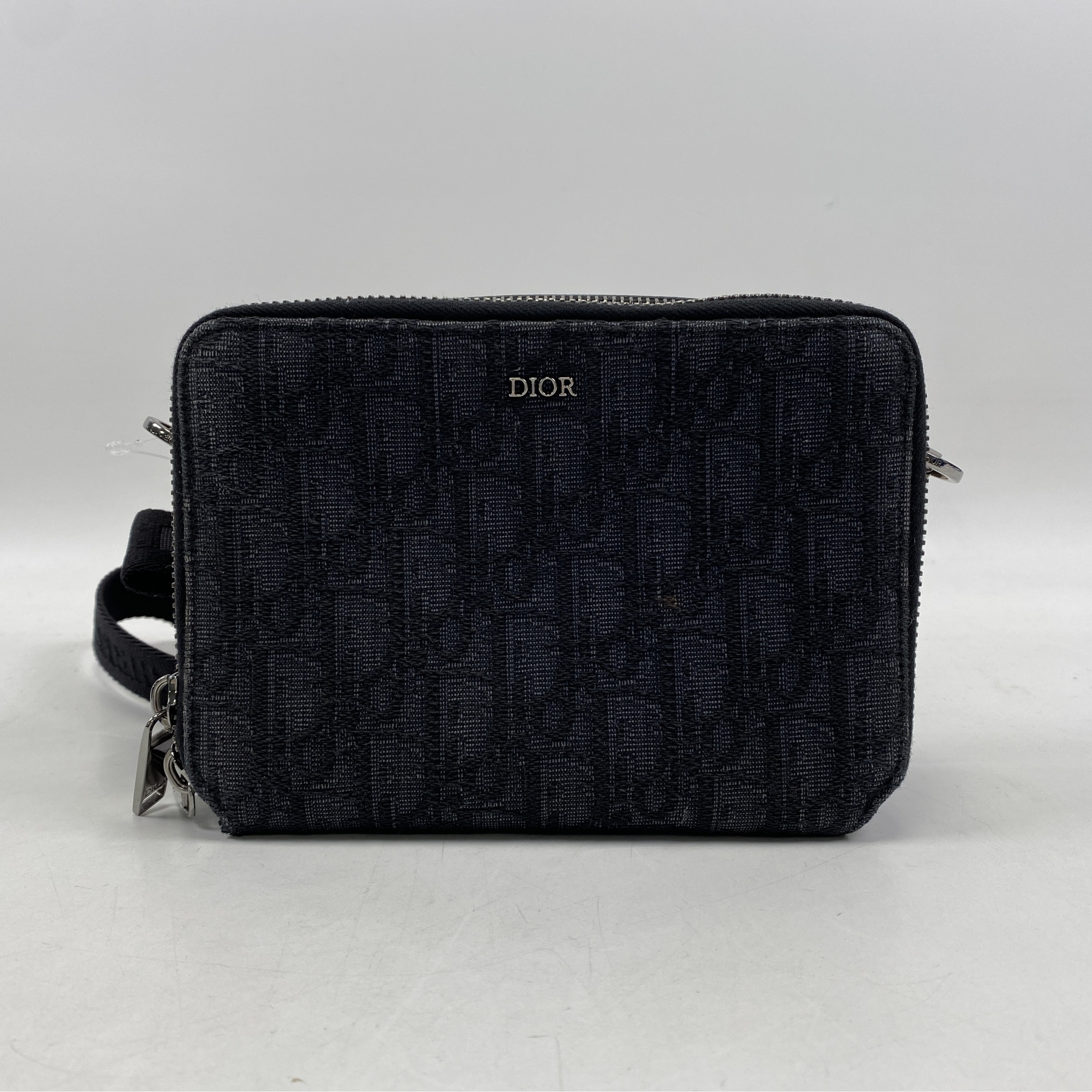 ディオール オブリーク ショルダーバッグ ネイビー キャンバス SAランク