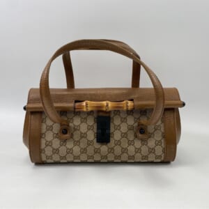 グッチ GGキャンバス バンブー ハンドバッグ ベージュ レザー×キャンバス 111713 買取実績【買取日：2026年1月18日】