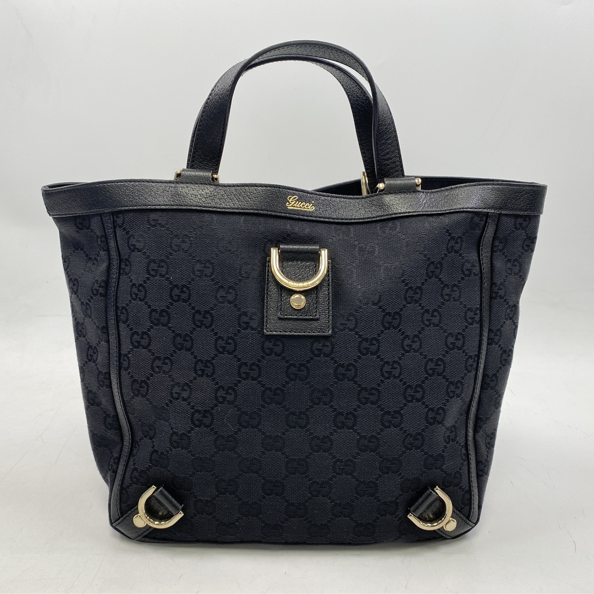 グッチ GGキャンバス トートバッグ アビー 黒 SAランク