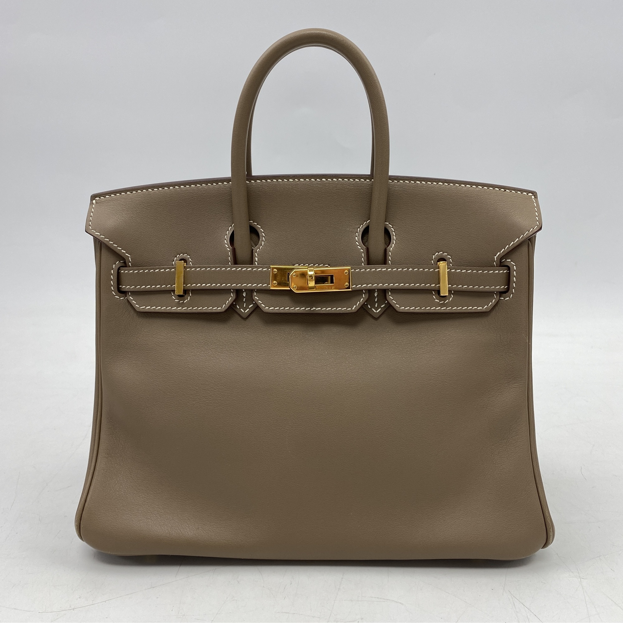 エルメス バーキン25 エトゥープ スイフト GD金具 X刻印 Bランク