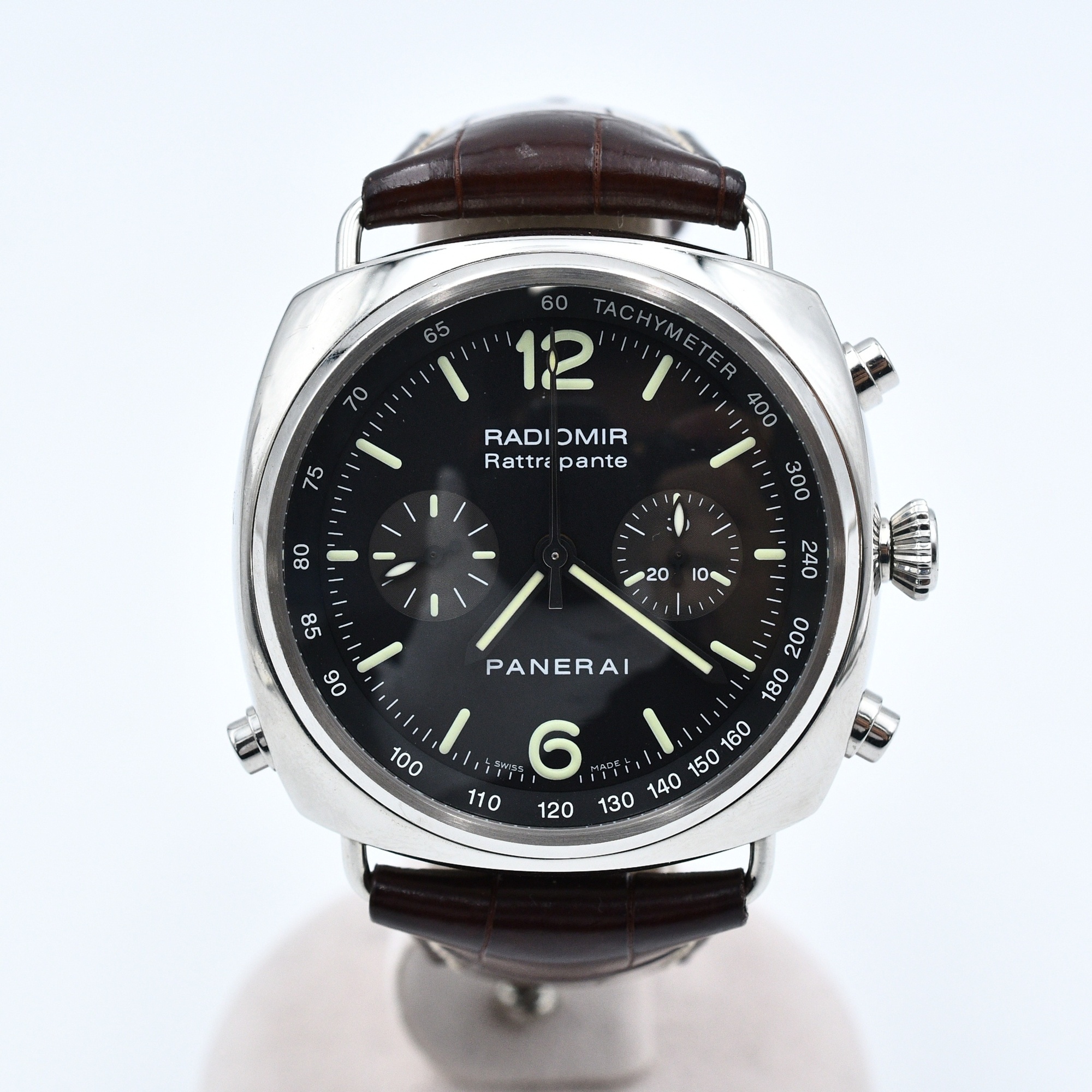 パネライ ラジオミール ラトラパント 黒文字盤 SS×革/AT Bランク