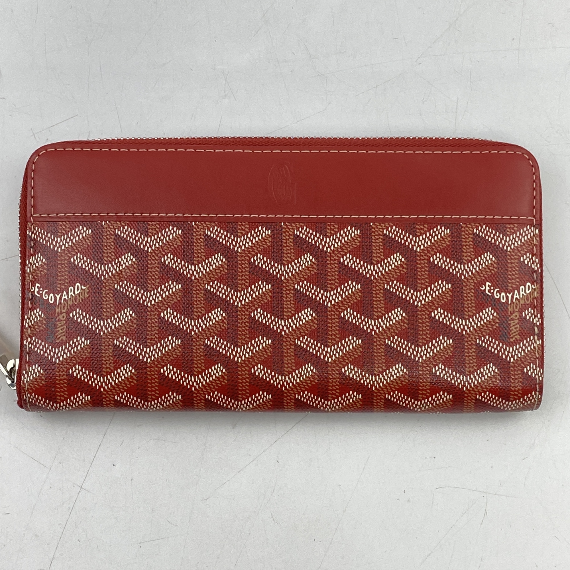 ゴヤール ゴヤール マティニョンGM 赤 PVC×レザー Bランク