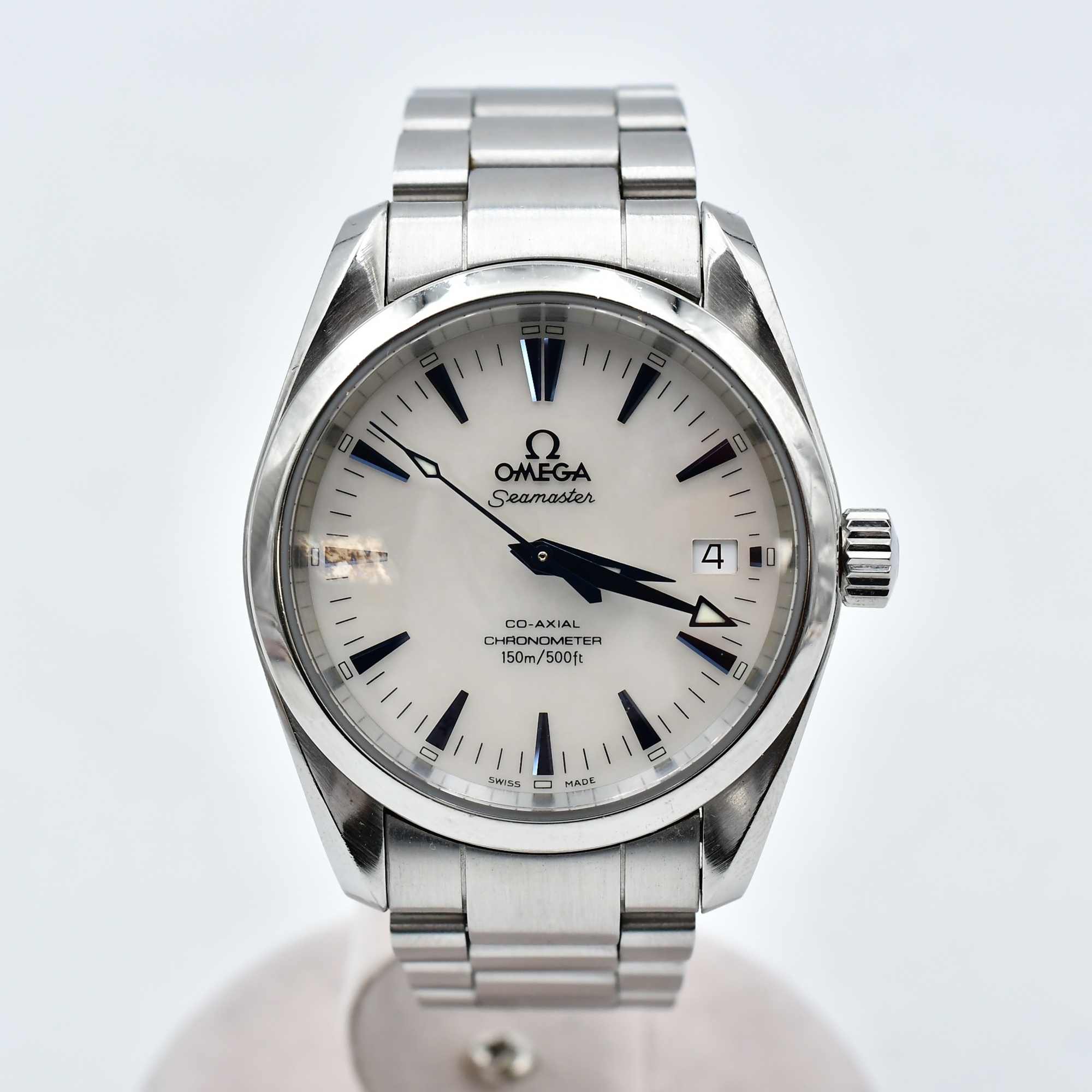 オメガ シーマスター アクアテラ デイト シェル文字盤 SS/AT Bランク