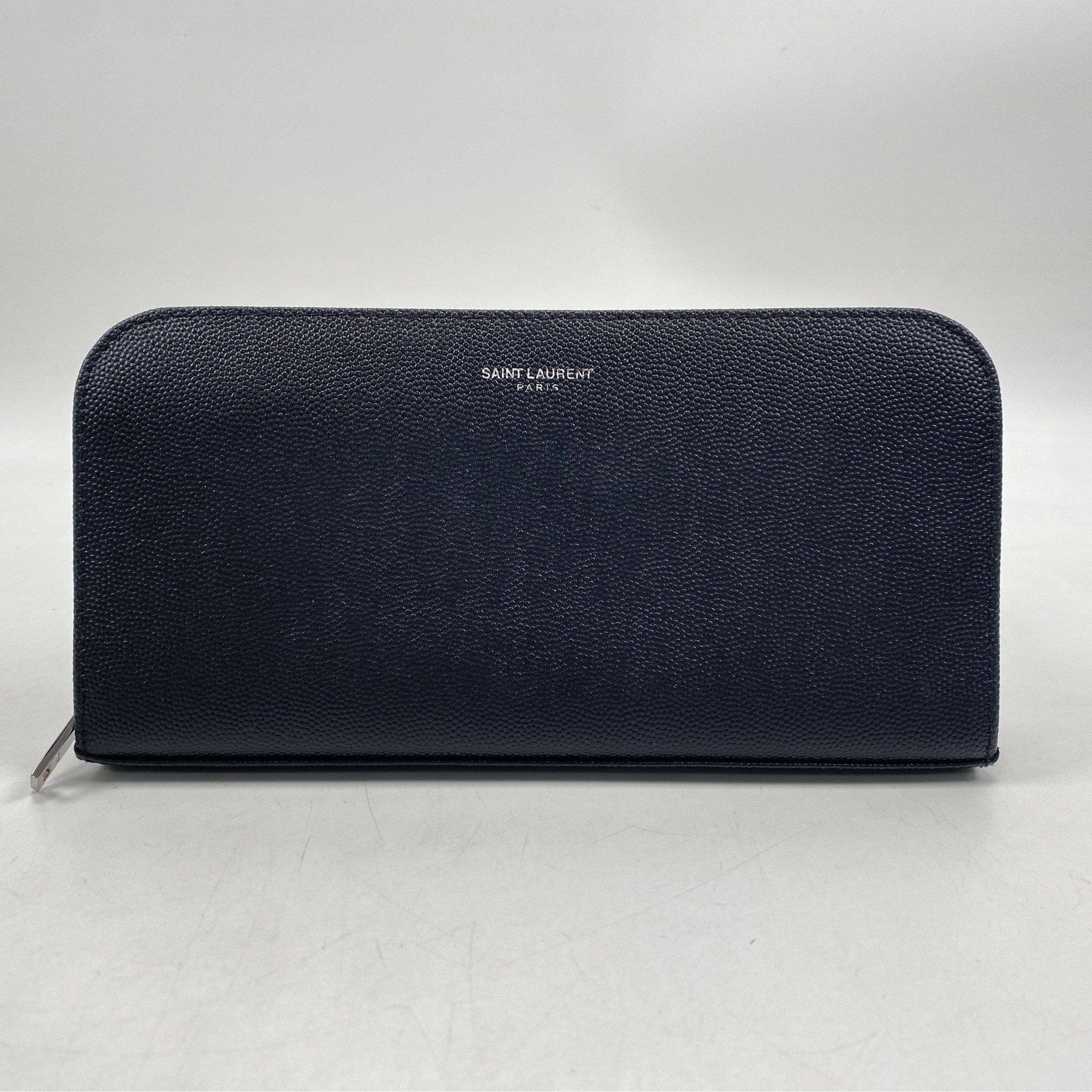 サンローラン フルジップロングウォレット 黒 レザー Aランク