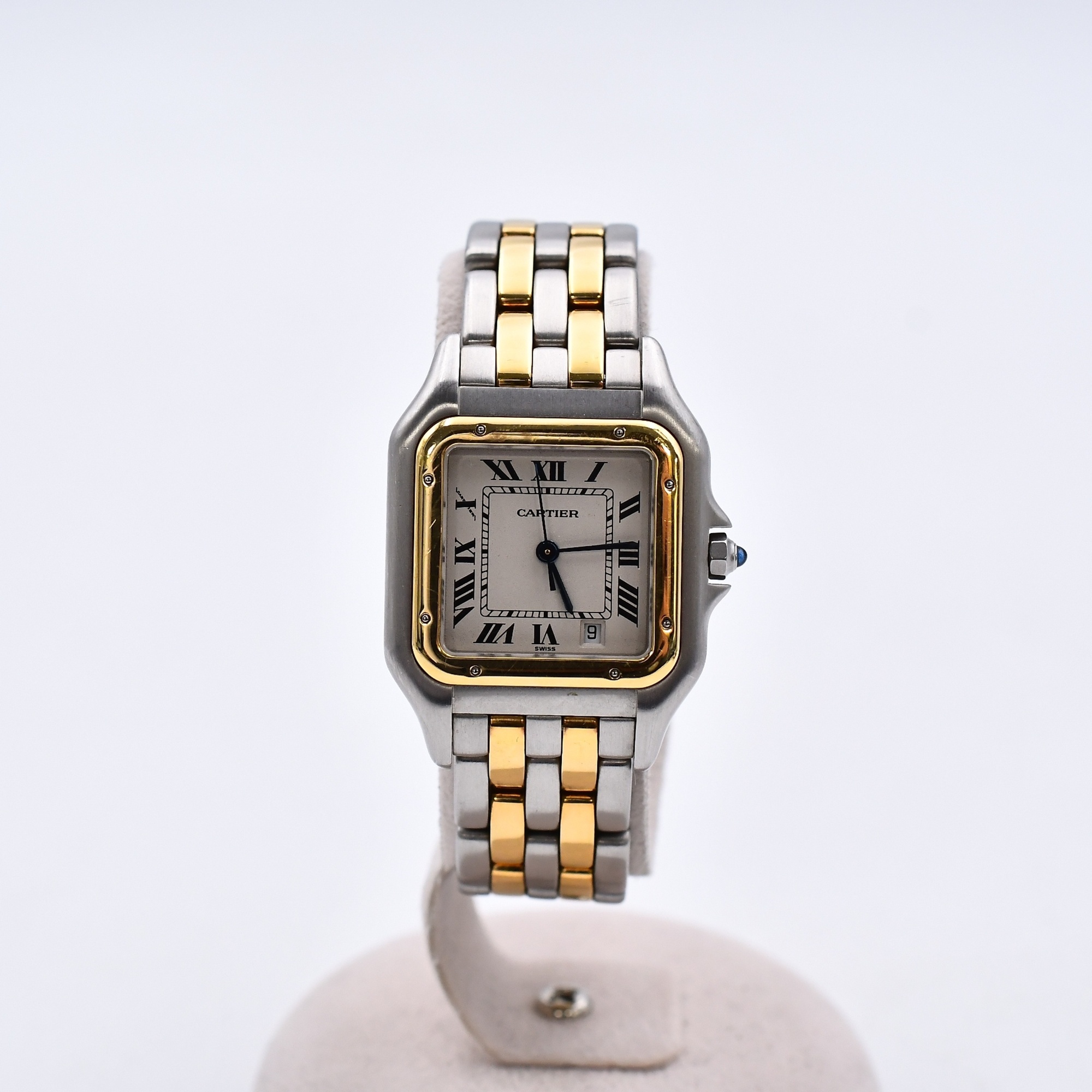 腕時計 カルティエ CARTIER パンテールMM 2ロウ SS YG クォーツ