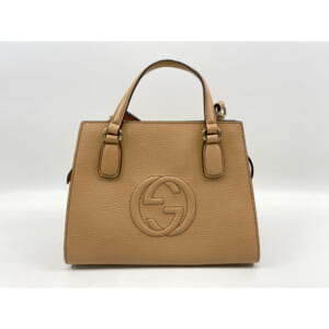 グッチ GGソーホー 2wayハンドバッグ ベージュ レザー 607722 買取実績【買取日：2025年9月9日】