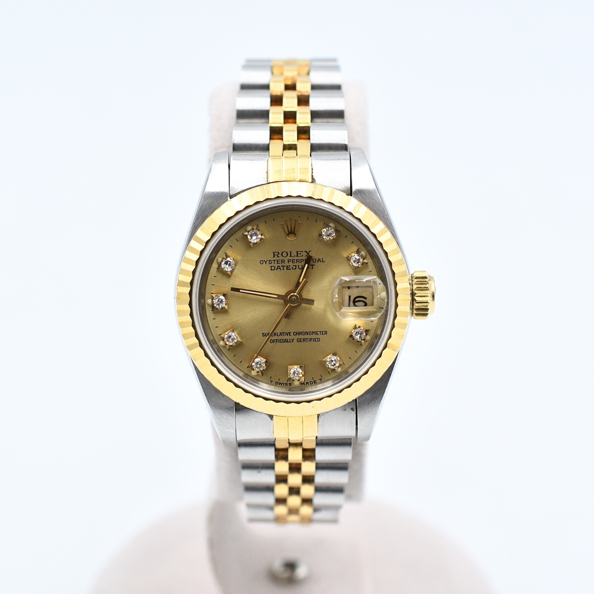 ロレックス デイトジャスト シャンパン文字盤 SS×YG/AT Bランク