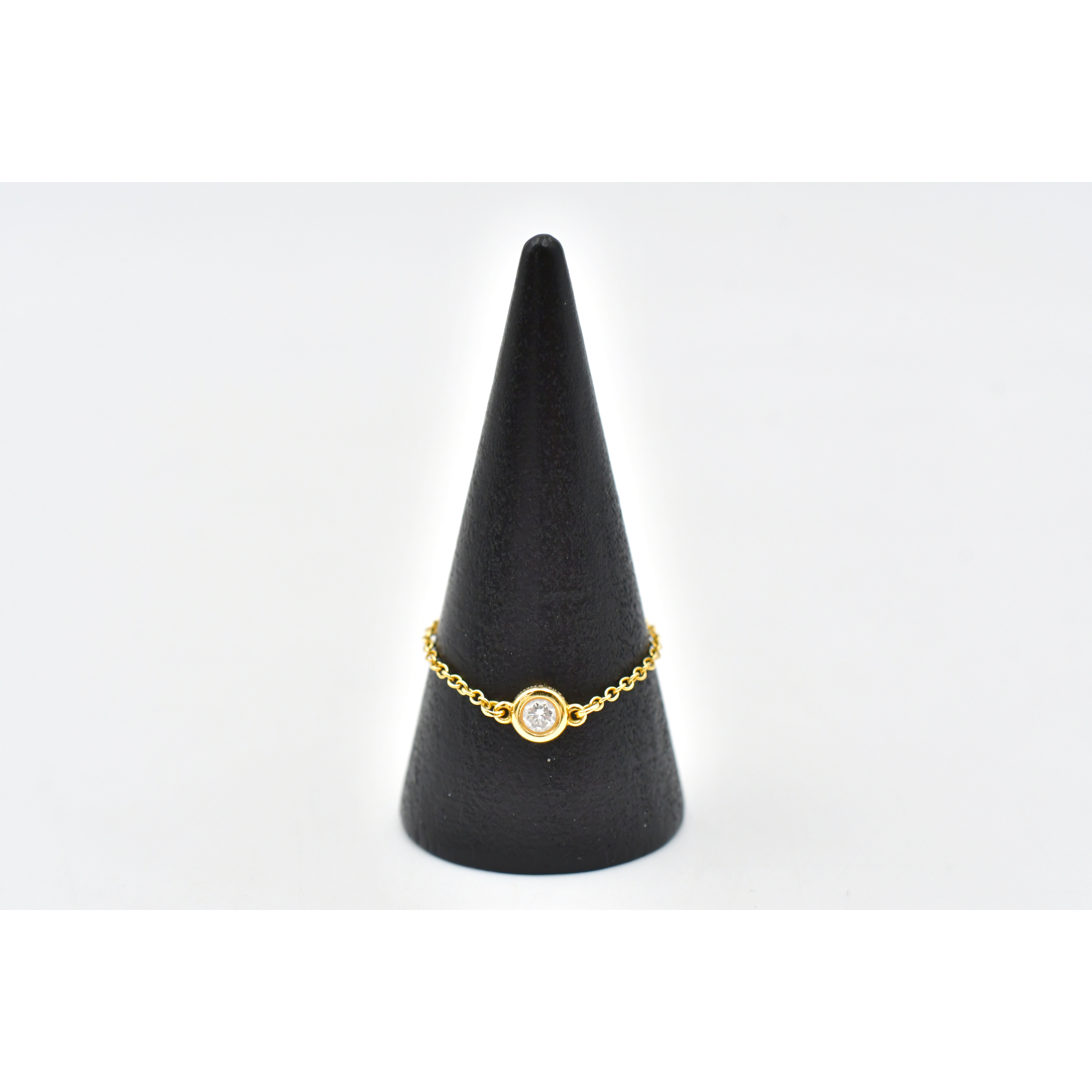 ティファニー バイザヤード 1PDチェーンリング Au750YG Bランク