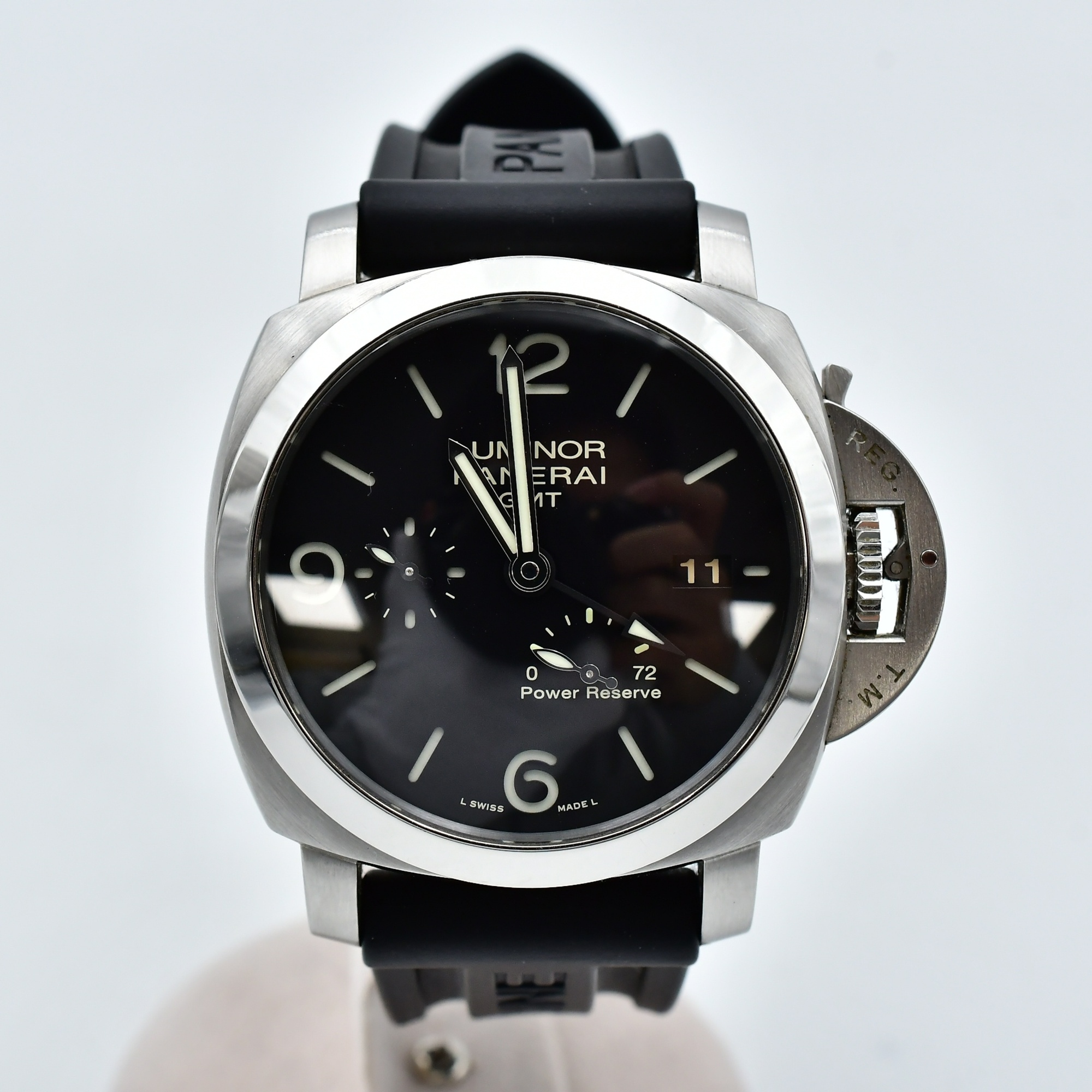 パネライ ルミノール GMT 黒文字盤 SS×ラバー/AT Bランク