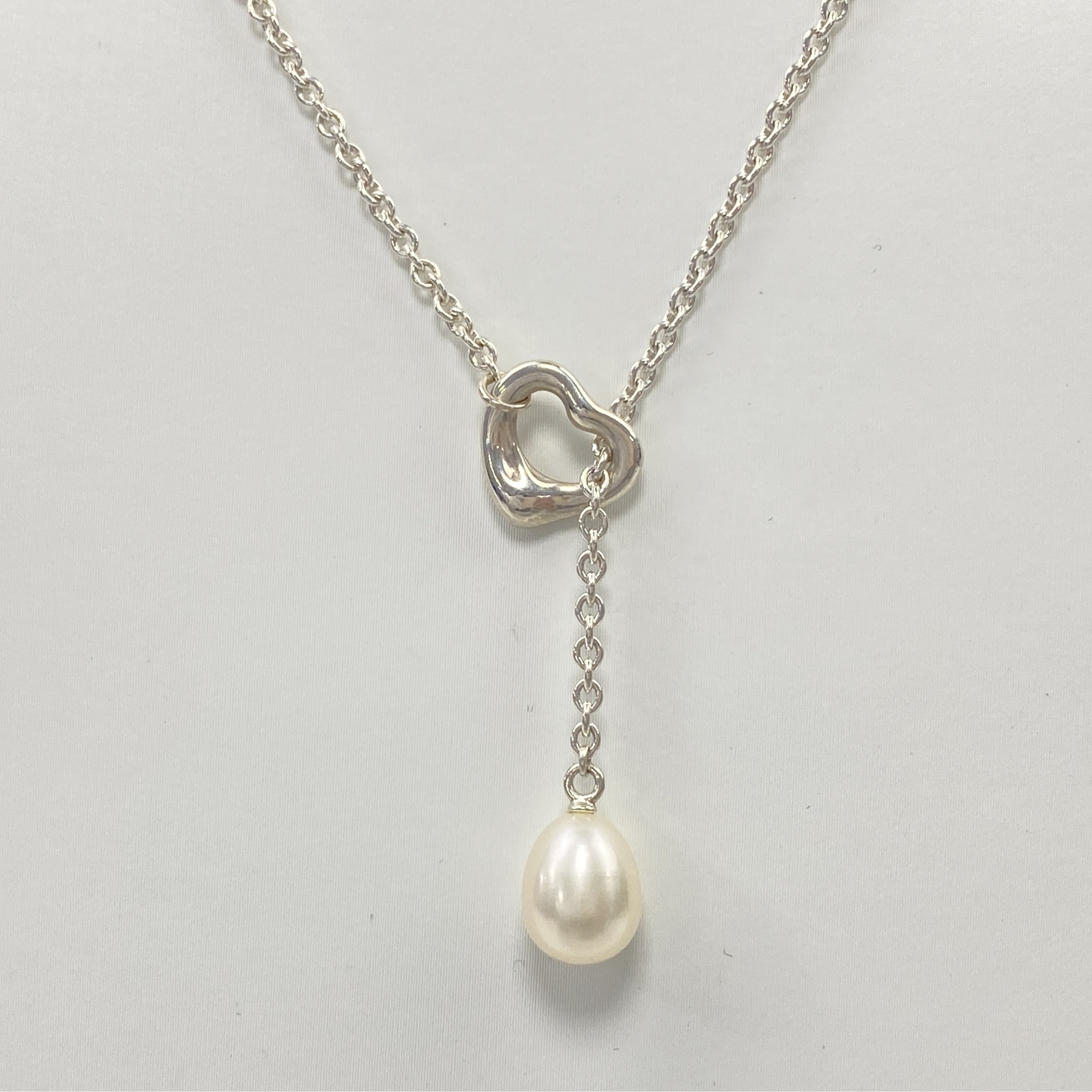 Tiffany & Co. パール　オープンハート　ネックレス　ラリアット 新品 ギフトラッピング ティファニー オープンハートパールラリアット
