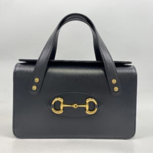 グッチ ホースビット 1955 スモールトップハンドル ハンドバッグ 黒 レザー 627323 買取実績【買取日：2026年1月19日】