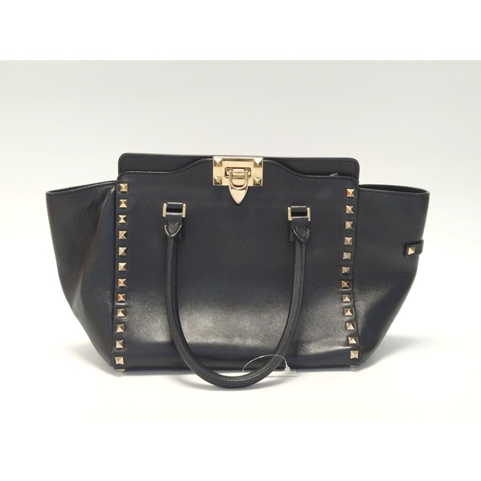 ヴァレンティノ ガラヴァーニ 2WAY ハンドバッグ 黒 レザー Bランク