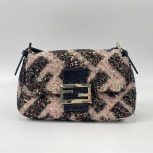 フェンディ マンマバケット ズッカ ワンショルダーバッグ ブラック×ピンク×レッド ファー×スパンコール×レザー 買取実績【買取日：2026年1月19日】