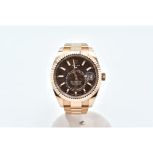 ロレックス スカイドゥエラー チョコレート文字盤 オイスター PG/AT 326935 買取実績【買取日：2025年3月18日】