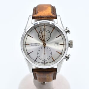 ハミルトン ジャズマスター スピリットオブリバティ クロノグラフ シルバー文字盤 SS×革/AT H32416581 買取実績【買取日：2026年1月4日】