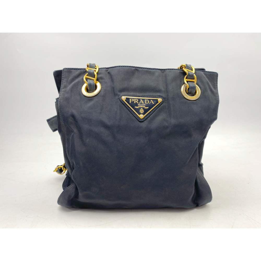 プラダ テスート チェーンショルダーバッグ 黒 ナイロン B4394 買取