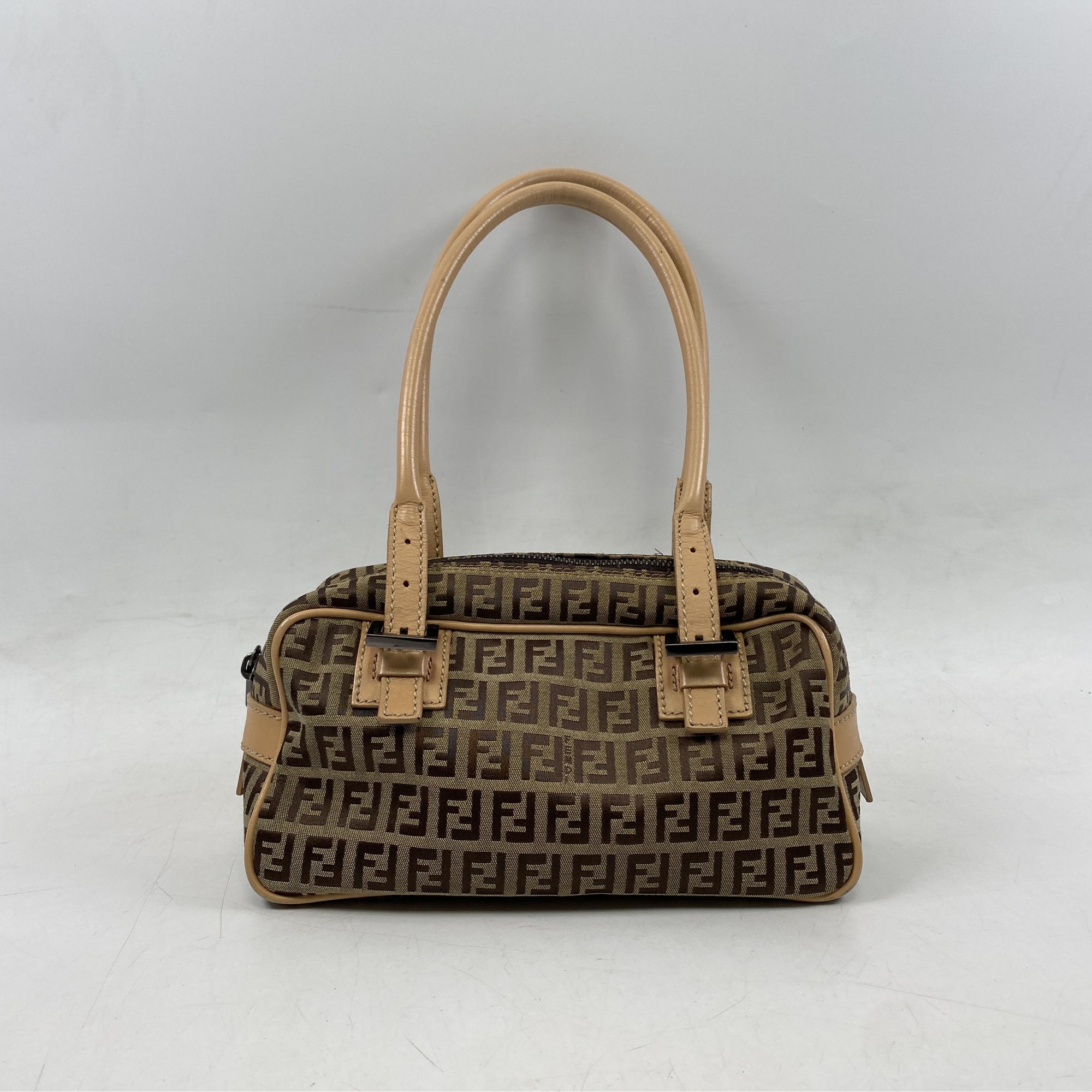 フェンディ ズッキーノ ハンドバッグ ベージュ Bランク