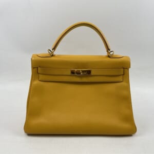 エルメス ケリー32 内縫い ジョーヌ クシュベル GD金具 □D刻印 買取実績【買取日：2026年1月27日】