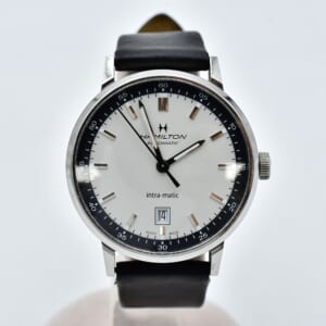 ハミルトン アメリカンクラシック イントラマティックデイト 白文字盤 SS×革/AT H384250 買取実績【買取日：2026年1月18日】