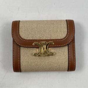 セリーヌ トリオンフ スモールフラップウォレット ブラウン×ベージュ レザー 買取実績【買取日：2026年1月5日】