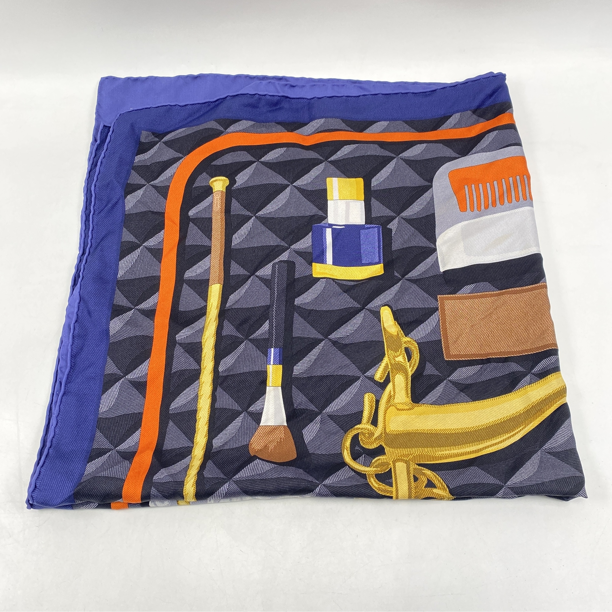 エルメス カレ90 ボテ・コンポゼ シルク マルチカラー Bランク