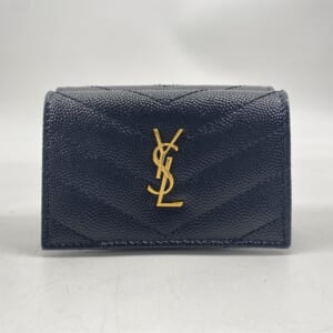 サンローラン カサンドラ オリガミ タイニーウォレット 三つ折り財布 レザー 黒 668274 買取実績【買取日：2026年1月7日】