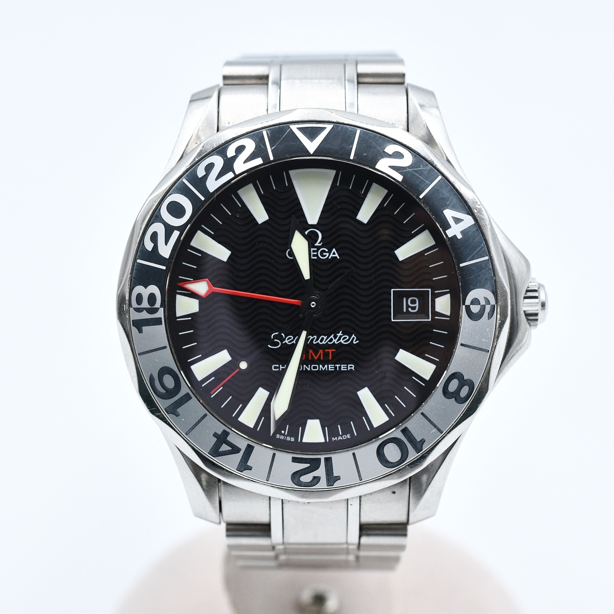 オメガ シーマスター GMT 黒文字盤 SS/AT Bランク