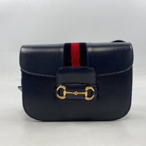 グッチ シェリーライン ホースビット 1955 ショルダーバッグ ネイビー レザー 602204 買取実績【買取日：2026年1月19日】