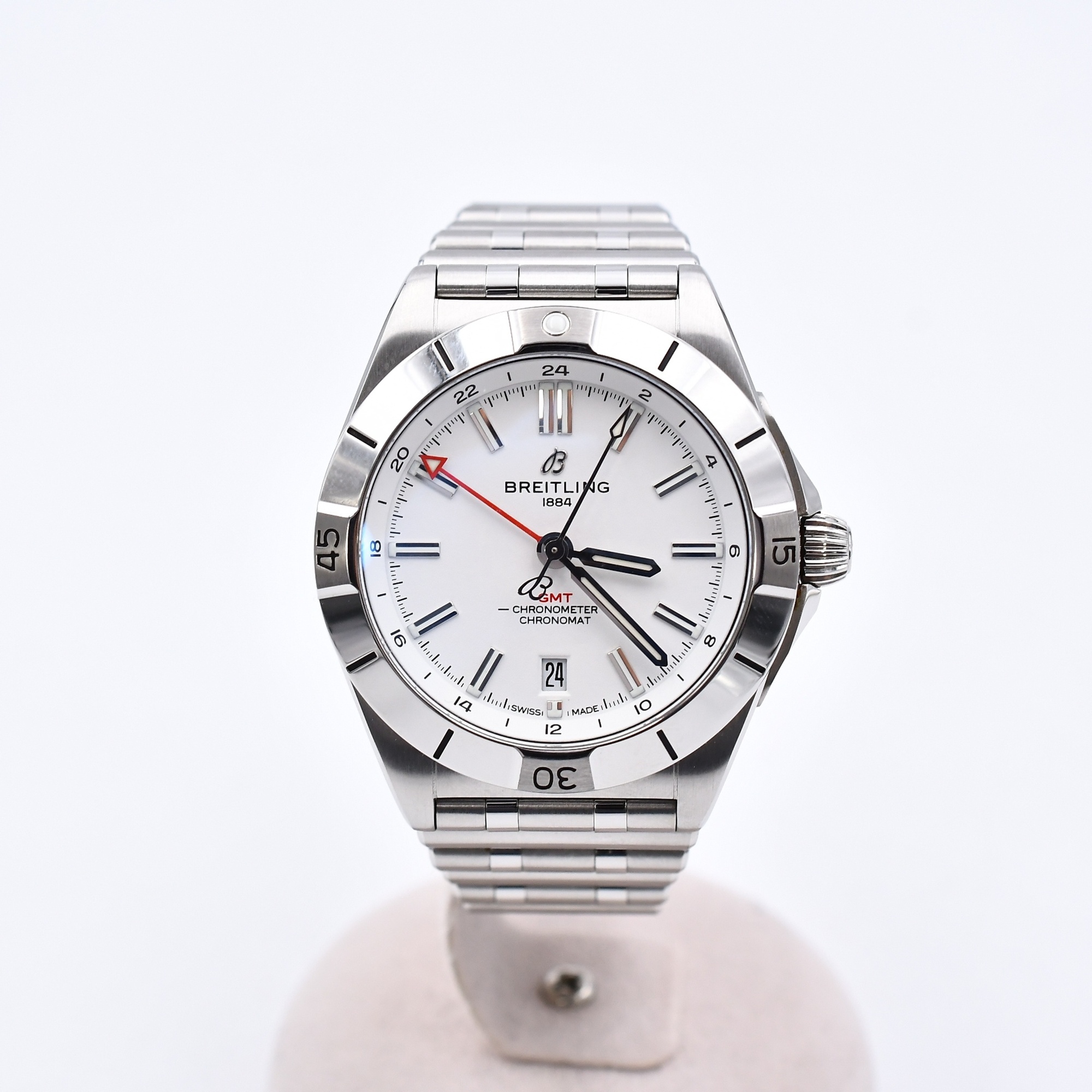 ブライトリング クロノマット オートマチック GMT 40 白文字盤 SS/AT Bランク