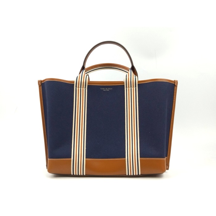トリー バーチ トートバッグ ネイビー キャンバス ABランク