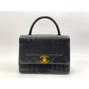 シャネル マドモアゼル32 トップハンドル 黒 キャビアスキン GD金具 買取実績【買取日：2025年9月22日】