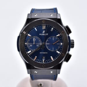 ウブロ クラシックフュージョン クロノグラフ 青文字盤 CE×革/AT 521.CM.7170.LR 買取実績【買取日：2025年9月30日】