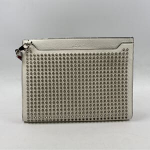 クリスチャンルブタン スカイポーチ スパイクスタッズ 白×赤 レザー×メタル クラッチ 2WAY 1195055 買取実績【買取日：2026年1月6日】