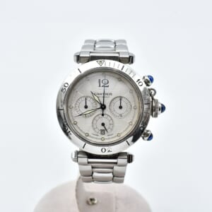 カルティエ パシャ ドゥ カルティエ クロノグラフ 白文字盤 SS/AT W3103055 買取実績【買取日：2026年1月17日】